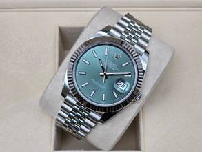 Thumbnail von Rolex Datejust 41 41mm 126334-0028 Mint Green Jubilee Like New Condition Full Set 12-2025