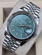 Thumbnail von Rolex Datejust 41 41mm 126334-0028 Mint Green Jubilee Like New Condition Full Set 12-2025