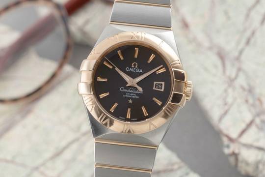  Omega Constellation Ladies Stahl / Gold Automatik Damenuhr Ref. 123.20.31.20.13.001 