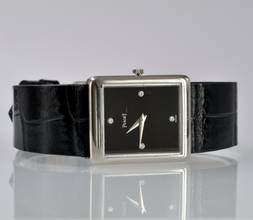 Thumbnail von Piaget Tank ultra-thin 9150 Factory black diamonds indexes white gold 18KT </h1>