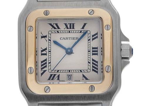  Cartier Santos Galbée GM Ref.187901 1994 Full Set sehr gut Vintage  
