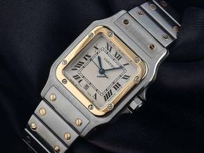 Thumbnail von Cartier Santos Galbée GM Ref.187901 1994 Full Set sehr gut Vintage