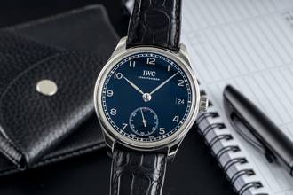 Thumbnail von IWC Portugieser Handaufzug 8 Tage Handaufzug Black Dial Edelstahl Herrenuhr Ref. IW510202