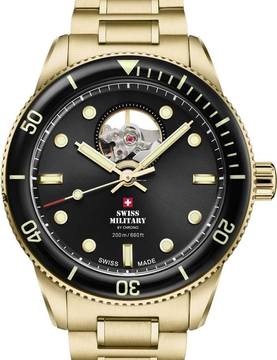  Swiss Military SMA34106.14 Herrenuhr Open-Heart Taucheruhr 