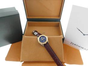 Thumbnail von Breitling Cockpit B-Class / Cockpit Lady Goldlünette und neuem Lederband im TOP Zustand 31 mm seltenes blaues Zifferblatt