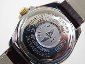 Thumbnail von Breitling Cockpit B-Class / Cockpit Lady Goldlünette und neuem Lederband im TOP Zustand 31 mm seltenes blaues Zifferblatt