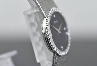 Thumbnail von Piaget Dancer Vintage rare Dress Watch | 9706 A 6 | Onyx Dial | Certificate