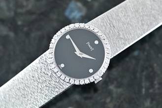 Thumbnail von Piaget Dancer Vintage rare Dress Watch | 9706 A 6 | Onyx Dial | Certificate