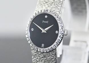 Thumbnail von Piaget Dancer Vintage rare Dress Watch | 9706 A 6 | Onyx Dial | Certificate