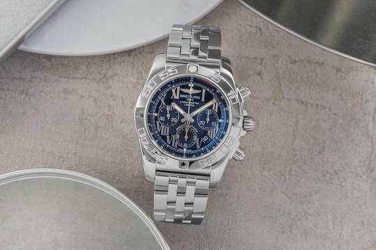  Breitling Chronomat 44 Chronograph Stahl Automatik Ref. AB011012/BD89 B&P 2018  