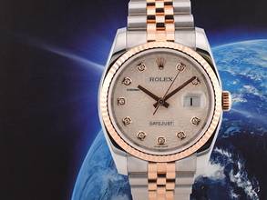 Thumbnail von Rolex Datejust 36 116231 Steel & Rose Gold With Jubilee Diamonds Dial - Full Set 36mm 2012