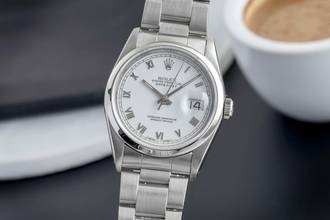Thumbnail von Rolex Datejust 36 Roman Dial Oyster Stahl Automatik Herrenuhr Ref 16200 X-Serie