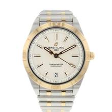  Breitling Chronomat 36 Steel Rose Gold White Dial 