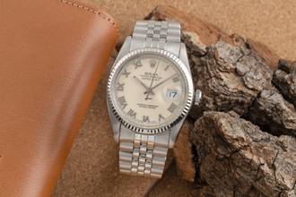 Thumbnail von Rolex Datejust 36 Stahl / Weissgold Automatik Herrenuhr Ref. 16014 Klassiker