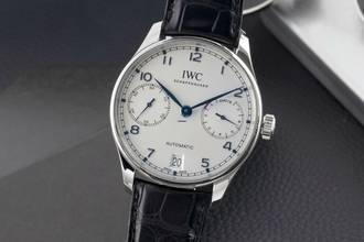 Thumbnail von IWC Portugieser Automatik 7 Days Edelstahl Automatik Herrenuhr Ref. IW500705 Papiere