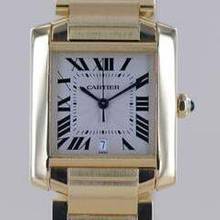 Thumbnail von Cartier Tank Française Automatic Date 18K Gold Klassiker Dresswatch Luxusuhr Top