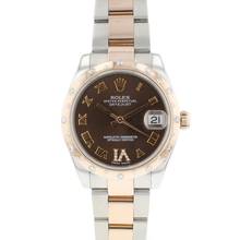 Thumbnail von Rolex Datejust 31 Steel Everose Choco Roman Diamond Dial