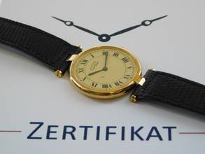 Thumbnail von Cartier Vendome 30mm Herrenuhr Rarität im TOP Zustand mit original Band & Schließe