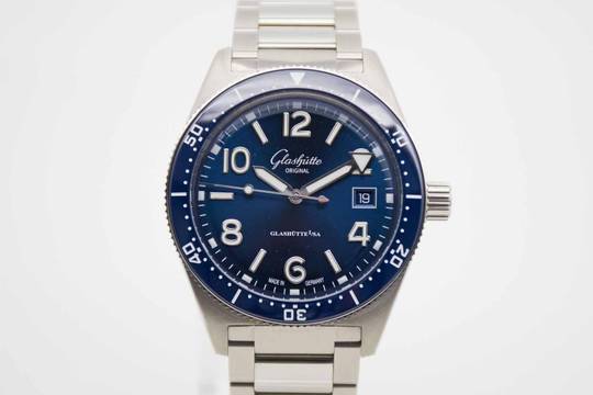 Glashütte Original SeaQ Panoramadatum Ocean Blue ungetragenes Fullset LC100 