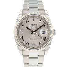 Thumbnail von Rolex Datejust 36 Fluted Oyster Silver Diamond Roman Dial