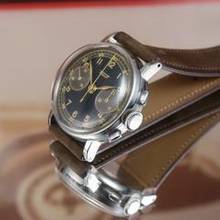  Tissot MINT RARE 28,9 BLACK DIAL CHRONOGRAPH FROM THE 40'S 15TL  