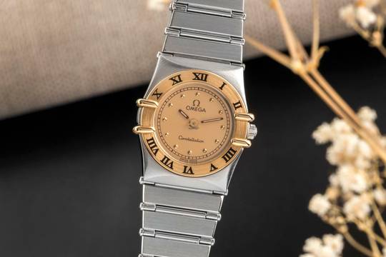  Omega Constellation Ladies Lady Stahl / Gold Damenuhr Ref. 795.1076 Vintage 