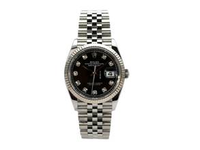 Thumbnail von Rolex Datejust 36 Oystersteel Weißgold Ref. 126234 Diamant Schwarz Jubile-Band