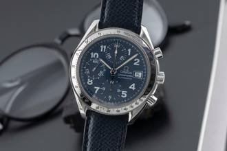  Omega Speedmaster Date Blue Dial Chronograph Automatik Ref. 3513.82.00  