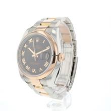 Thumbnail von Rolex Datejust 36 Steel / Everose Gold Sunburst Black Roman Dial