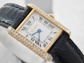 Thumbnail von Cartier Tank Louis Cartier 18 Karat Louis Tank fresh Cartier Service 9/25 Factory Diamond 21 x 28 mm Faltschließe 2 Jahre Cartier Garantie mit original Brillantbesatz wie Neu