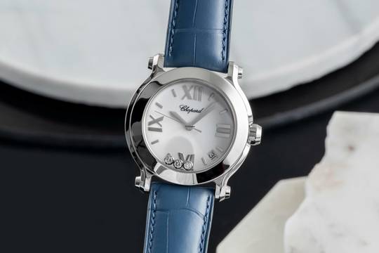  Chopard Happy Sport Edelstahl Diamonds Damenuhr Ref. 8475 