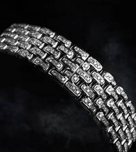 Thumbnail von Cartier Panthère Steel 27mm size,Nice condition Quarz Diamonds After Market Iced Out Box+Papers Open date with papers