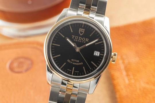  Tudor Glamour Date Stahl / Gold Automatik Herrenuhr Ref. 55003 Klassiker  