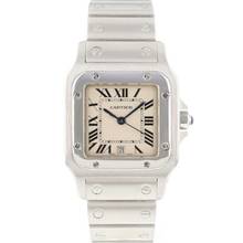  Cartier Santos Galbée GM Steel  