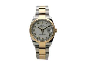  Rolex Datejust 36 Edelstahl Gelbgold 126203 Weiß Römisch  