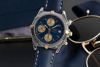  Breitling Chronomat Chronograph Stahl / vergoldet Automatik Ref. B13050 Papiere  