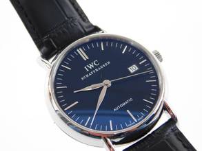 Thumbnail von IWC Portofino Automatic Herrenuhr 39mm mit Krokoband und Faltschließe Alle Papiere wie Neu aus 2010