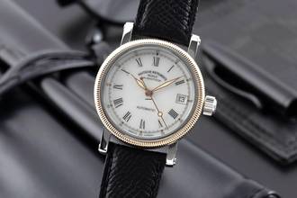  Mühle Glashütte Medium II Stahl / Gold Automatik Datum Ref M1-31-70 M31-71/3LB  