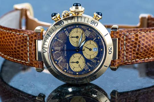  Cartier Pasha Chronograph | 30009 | German Full Set 1993 | yellow gold 