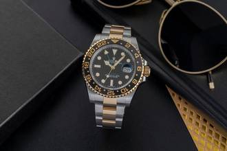  Rolex GMT-Master II Stahl / Gold Automatik Herrenuhr Ref. 116713LN B&P 2014  