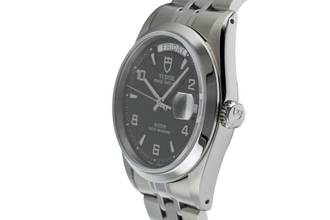 Thumbnail von Tudor Prince Date Day Black Dial Edelstahl Automatik Ref. 76200 Papiere 2007