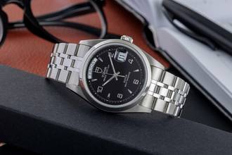 Thumbnail von Tudor Prince Date Day Black Dial Edelstahl Automatik Ref. 76200 Papiere 2007