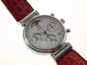 Thumbnail von IWC Da Vinci Chronograph Damenuhr mit original IWC Krokoband und Schließe