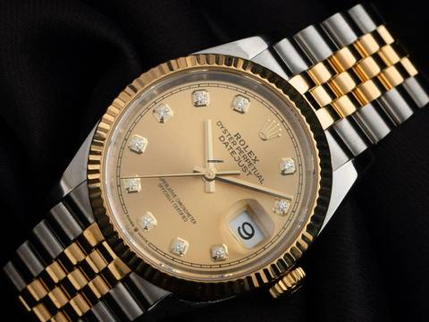  Rolex Datejust 36 Diamanten Ref.126233 2019 LC 100 Full Set wie Neu 