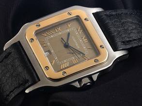 Thumbnail von Cartier Santos Galbée GM Ref.187901 1995 Box&Beschreibung sehr gut Vintage