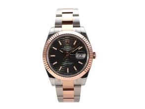  Rolex Datejust 41 Edelstahl Everose-Gold Ref. 126331 Slate Riffelmuster  