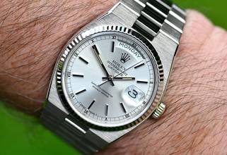 Rolex Day-Date Oysterquartz very rare Vintage 19019 | Collectors Full Set | white gold