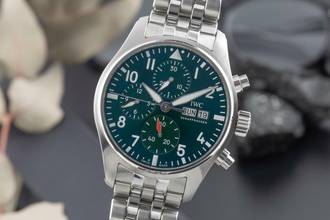 Thumbnail von IWC Fliegeruhr Chronograph Green Chronograph Stahl Automatik Herrenuhr IW388104