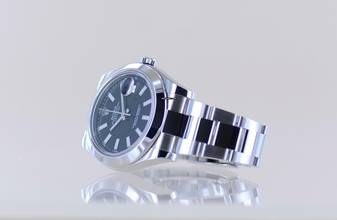 Thumbnail von Rolex Datejust II Stahl Oyster black Stick Dial 41mm 2013 schwarz 116300 B+P
