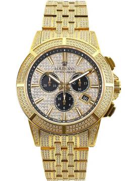  Louis XVI LXVI1123 Majeste Iced Out Chronograph Herrenuhr 43mm 5ATM 